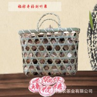 廠家批發(fā) 竹籮裝迷你小茶餅 普洱生茶勐海味七子餅672克
