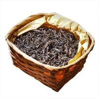 曼松老生茶 九十年代竹筐老生散200克散茶云南普洱茶生茶散料貢茶